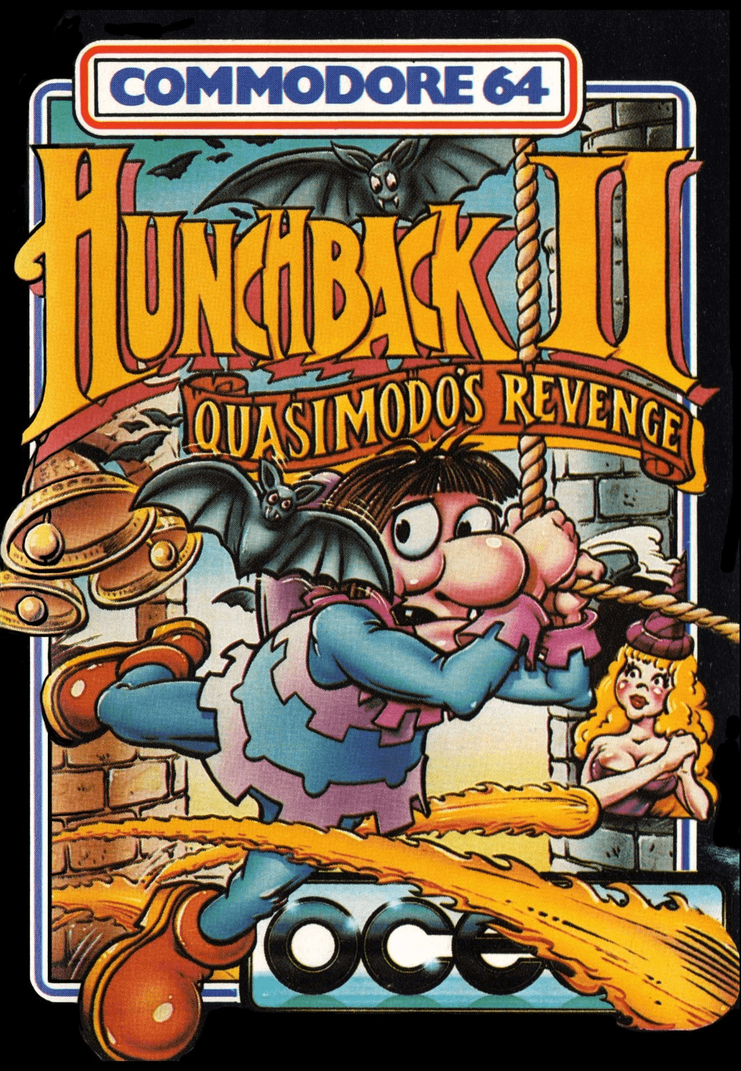 Hunch Back 2 box art for Commodore 64